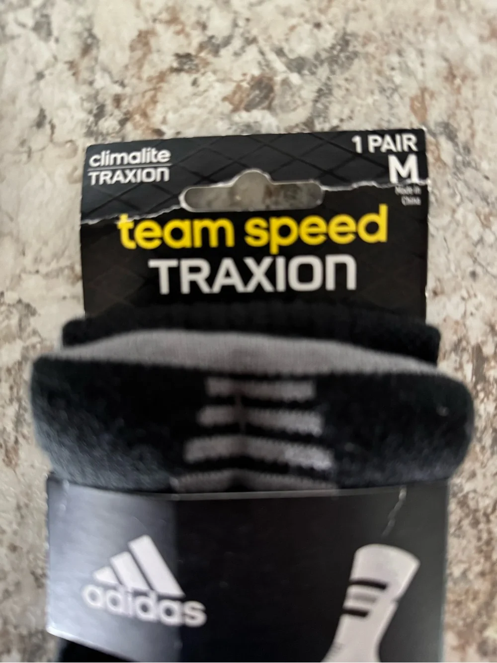 adidas Team Speed Traxion Crew Socks - Black & White